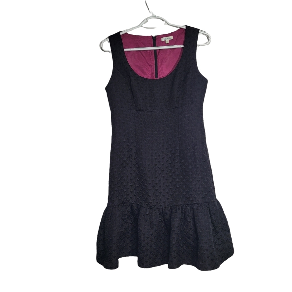 Shoshanna Black Textured Silk Blend Cocktail Dress size 6